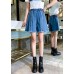 Modern Blue Elastic Waist Patchwork Tassel Cotton Denim Hot Pants Summer