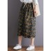 Modern elastic waist pockets cotton skirt Tutorials floral Art skirt fall