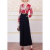 2019 vintage prints patchwork wild leg pants women  jumpsuit pant