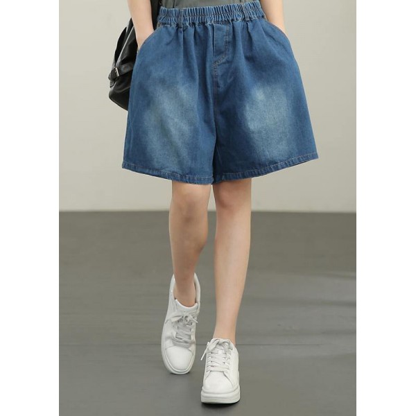 Chic Navy Cotton pockets hot pants  Pants Summer